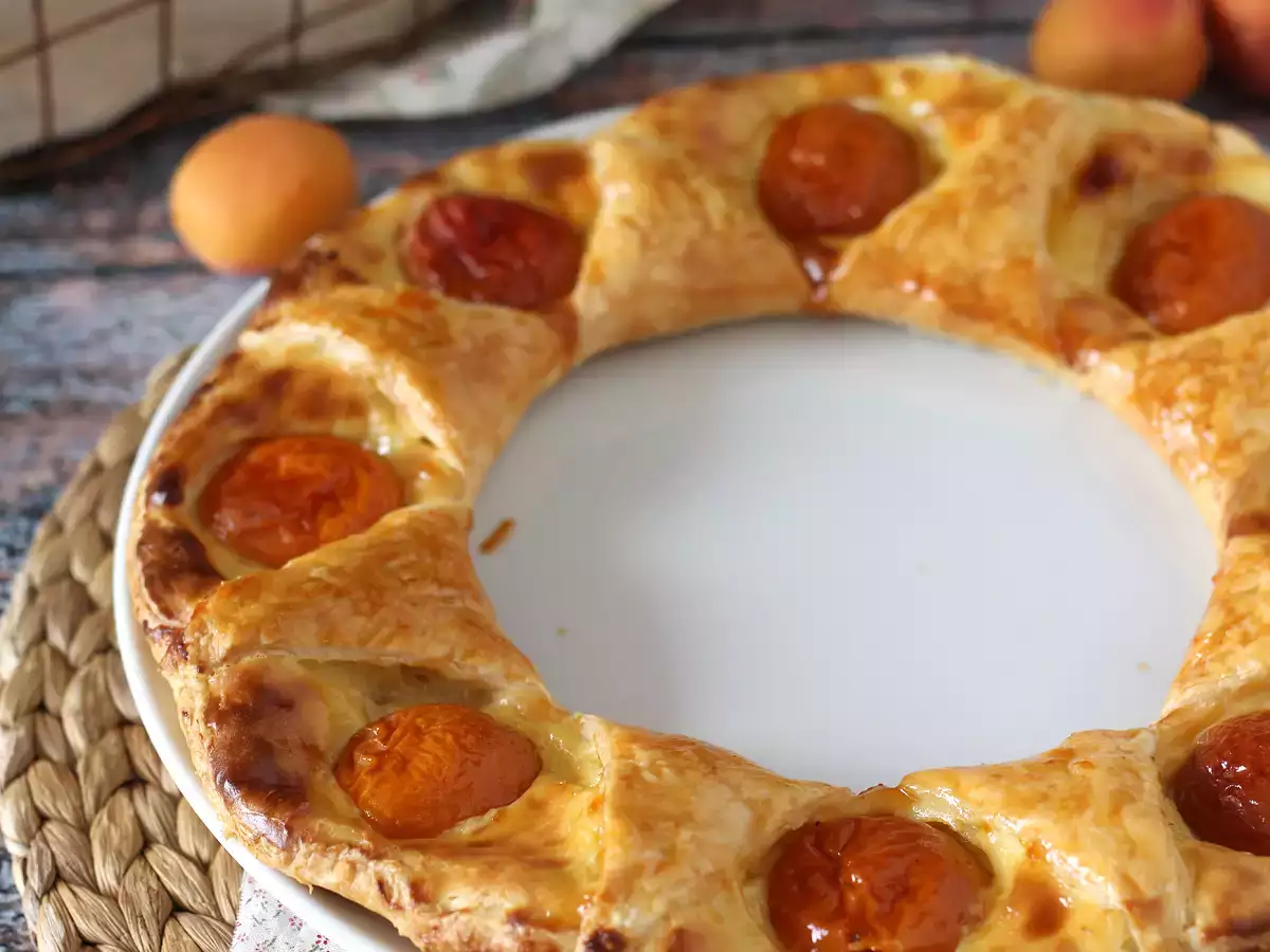 Tarte oranaise - lístkové cesto, puding a marhule - foto 2