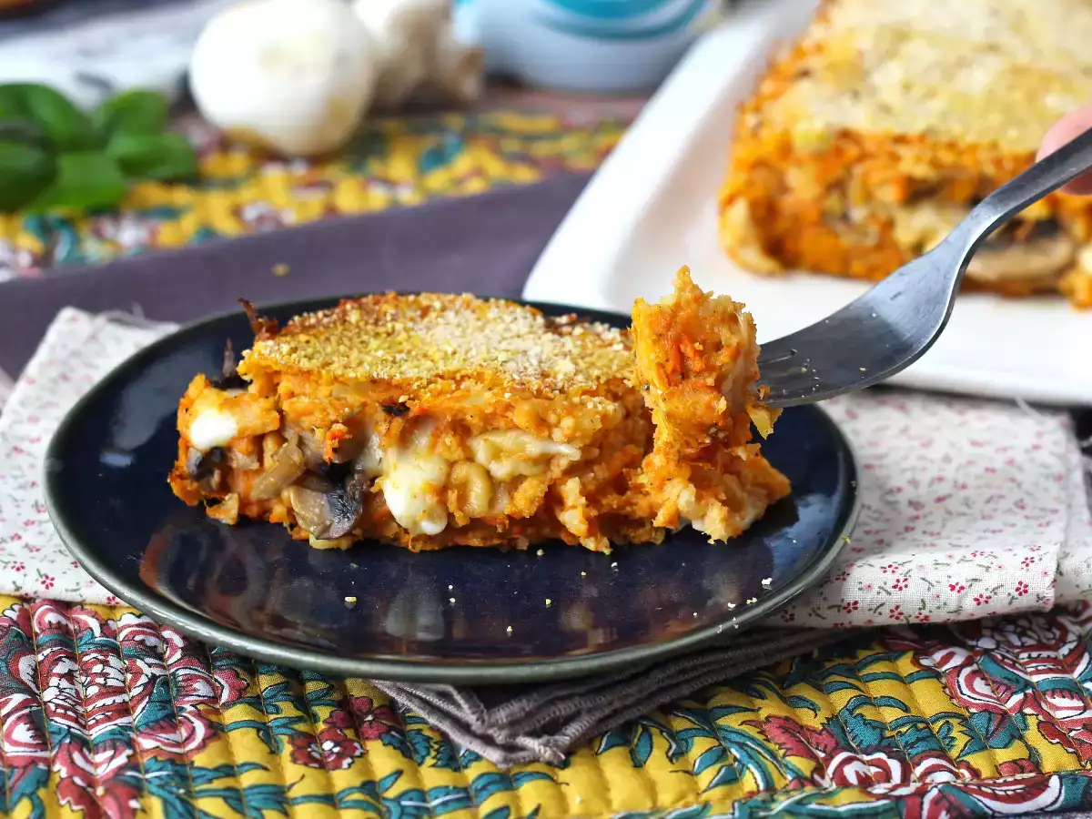 Tekvicová sekaná so šampiňónmi a syrom scamorza: chutný a jednoduchý pečený recept - foto 2