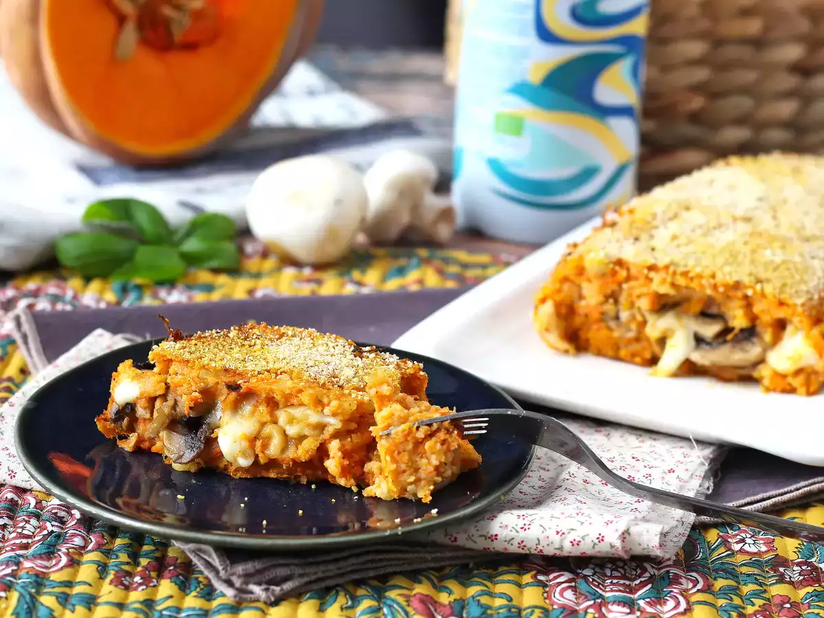 Tekvicová sekaná so šampiňónmi a syrom scamorza: chutný a jednoduchý pečený recept - foto 5