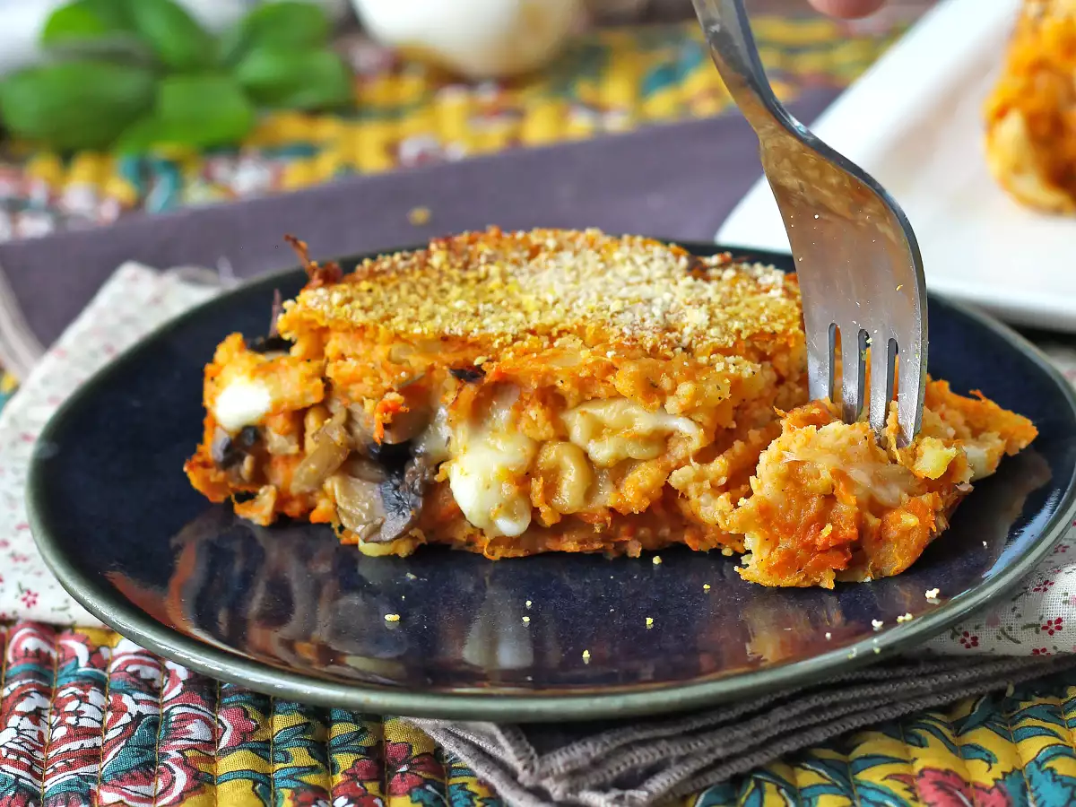 Tekvicová sekaná so šampiňónmi a syrom scamorza: chutný a jednoduchý pečený recept - foto 6