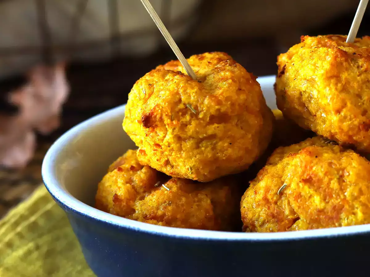 Tekvicové mäsové guľky vo fritéze - foto 3