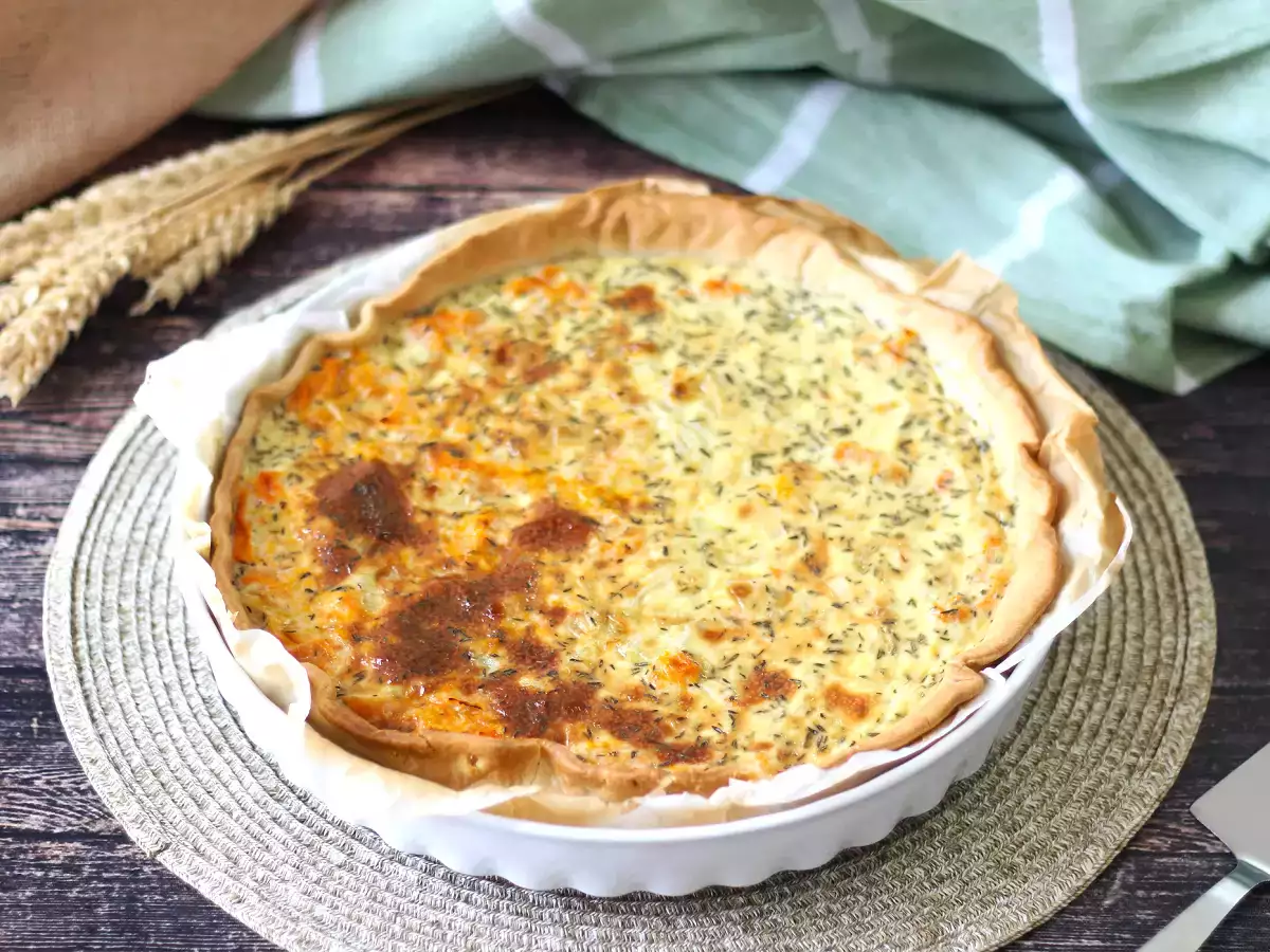 Tekvicový quiche, jednoduché a účinné jedlo