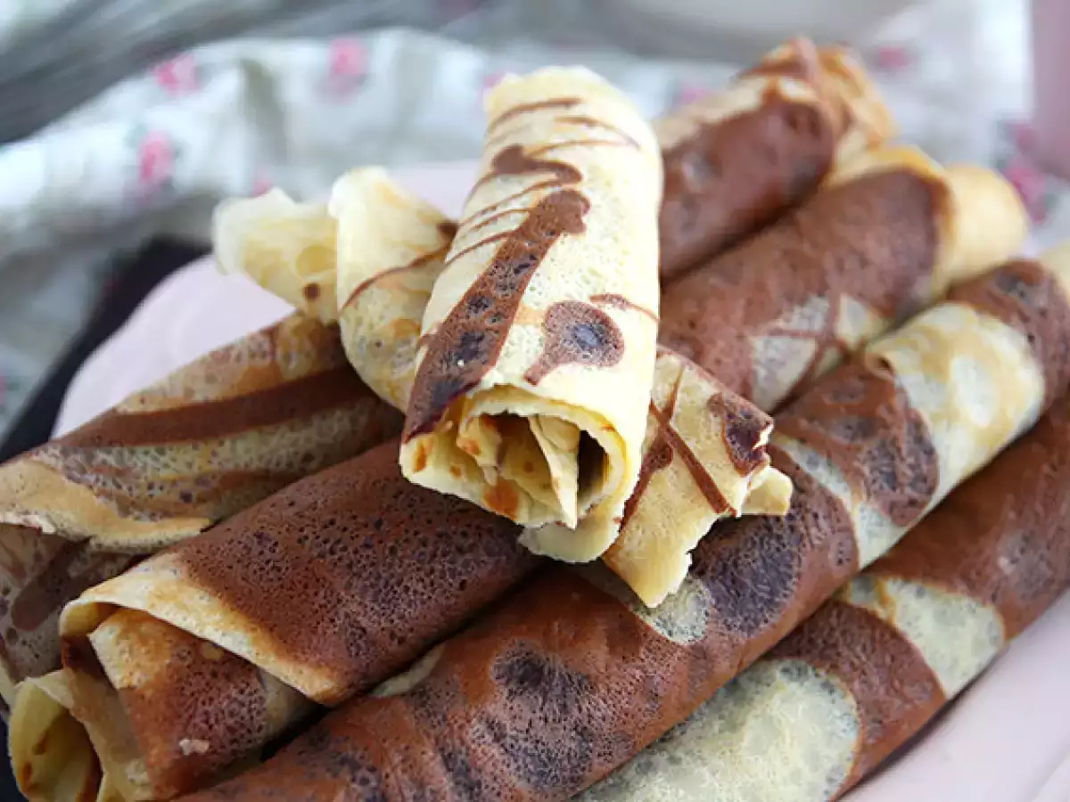 Vanilkové a čokoládové mramorované palacinky - foto 2