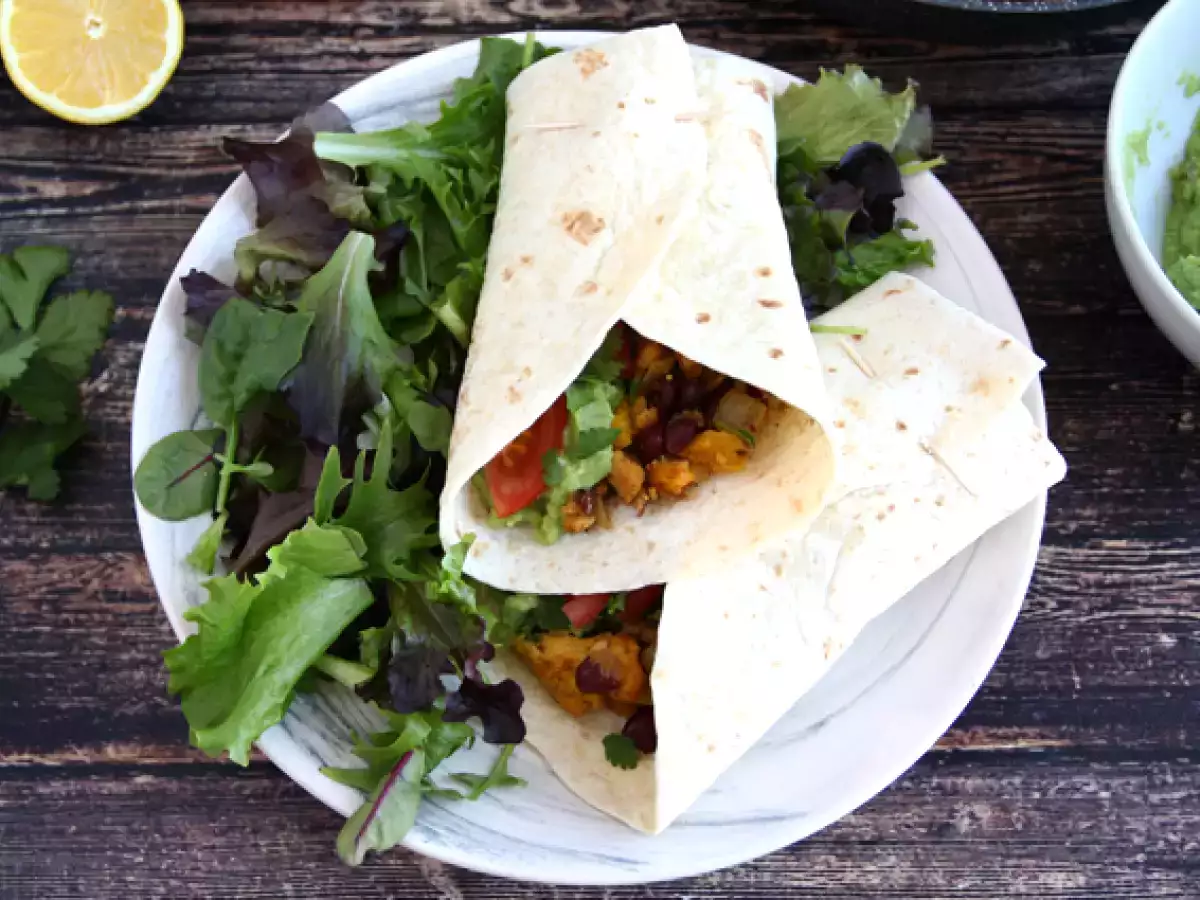 Vegetariánske fajitas s textúrovaným sójovým proteínom - foto 3