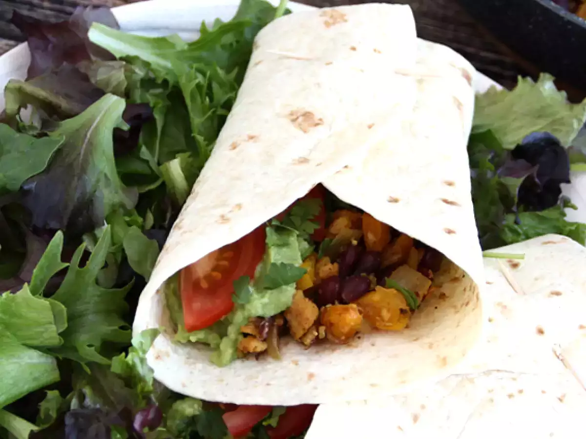 Vegetariánske fajitas s textúrovaným sójovým proteínom - foto 4