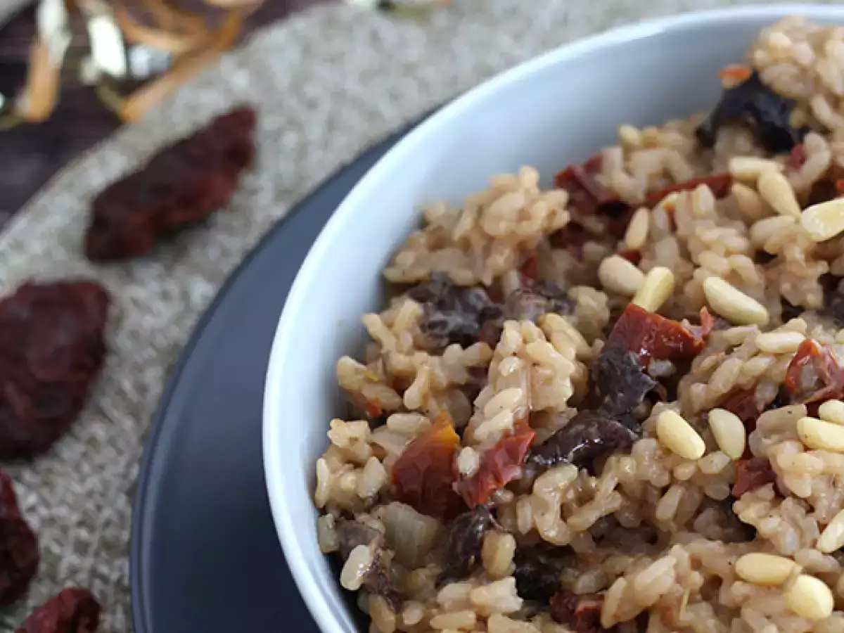 Vegetariánske rizoto so sušenými paradajkami a hubami - foto 2
