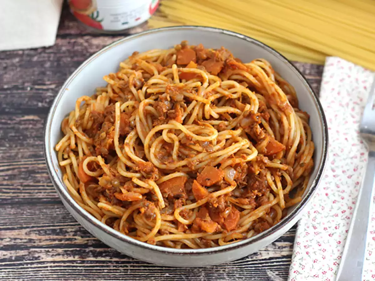 Vegetariánske špagety bolognese! - foto 3