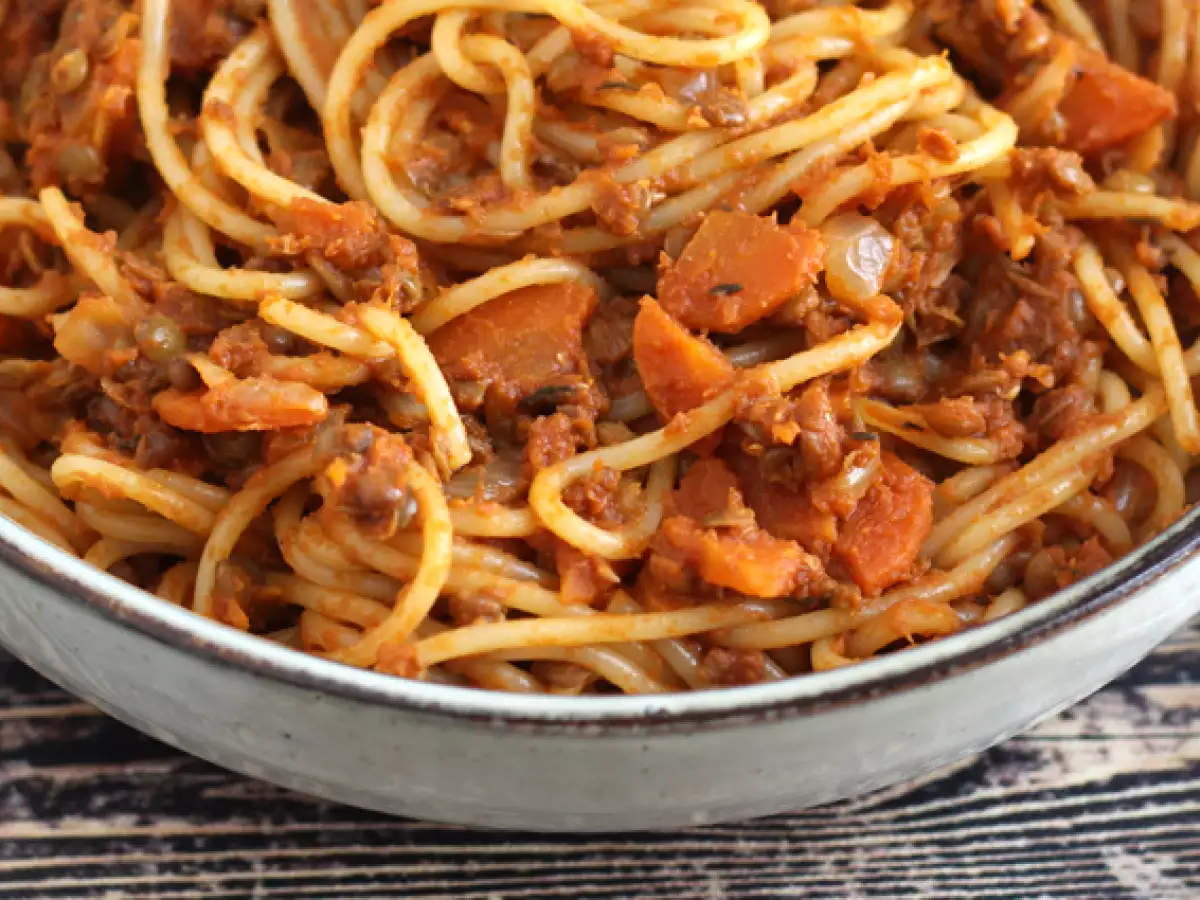 Vegetariánske špagety bolognese! - foto 4