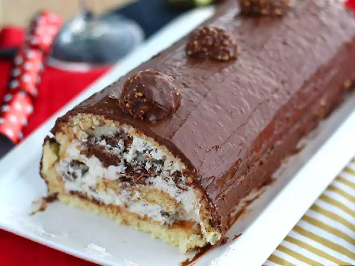 Vianočné poleno s Ferrero Rochers - foto 3