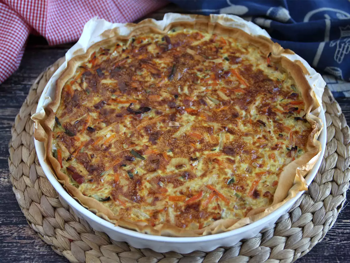 Zeleninový a slaninový quiche, ktorý všetci milujú!